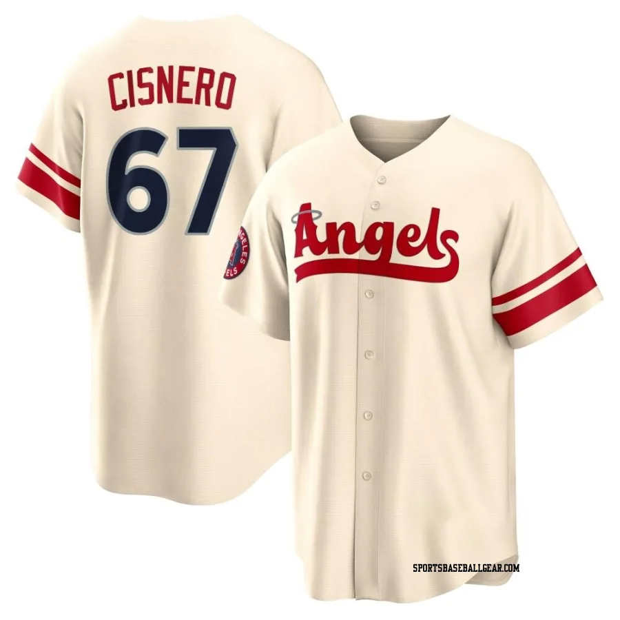 Jose Cisnero Men's Los Angeles Angels Cream Replica 2022 City Connect Jersey