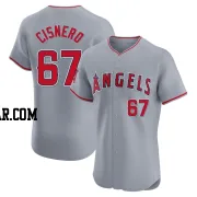 Jose Cisnero Men's Los Angeles Angels Gray Elite Road Jersey