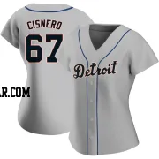 José Cisnero Women's Detroit Tigers Gray Replica Jose Cisnero Road Jersey