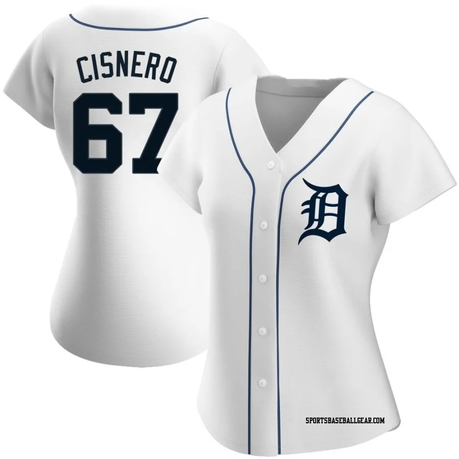 José Cisnero Women's Detroit Tigers White Replica Jose Cisnero Home Jersey