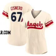 Jose Cisnero Women's Los Angeles Angels Cream Authentic 2022 City Connect Jersey