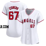 Jose Cisnero Women's Los Angeles Angels White Limited Home Jersey