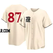 Jose Corniell Men's Texas Rangers Cream Replica 2023 City Connect Jersey