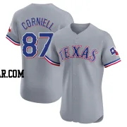 Jose Corniell Men's Texas Rangers Gray Elite Road Jersey