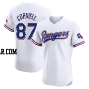 Jose Corniell Men's Texas Rangers White Elite Home Jersey