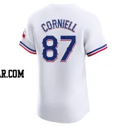 Jose Corniell Men's Texas Rangers White Elite Home Jersey