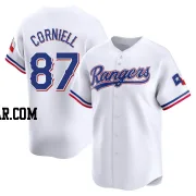 Jose Corniell Men's Texas Rangers White Limited Home Jersey