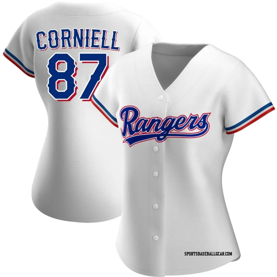 Jose Corniell Women's Texas Rangers White Authentic Home Jersey