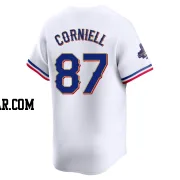 Jose Corniell Youth Texas Rangers Gold Limited White 2024 Collection Jersey