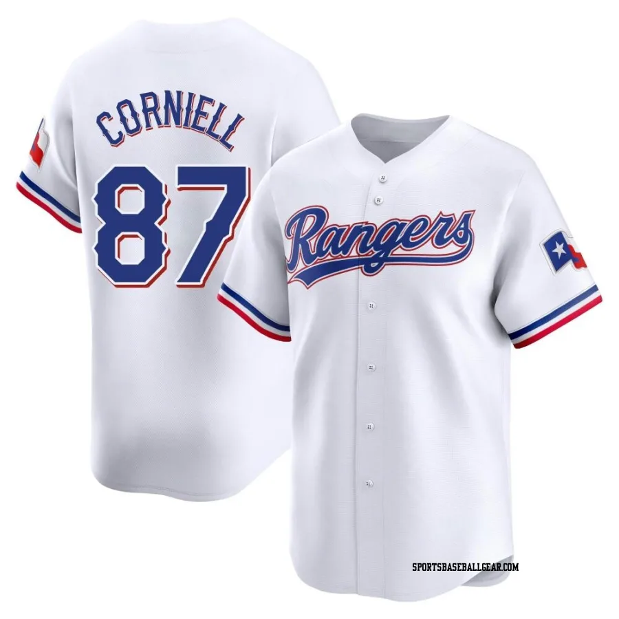 Jose Corniell Youth Texas Rangers White Limited Home Jersey