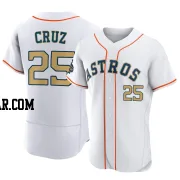 Jose Cruz Jr. Men's Houston Astros Gold Authentic White 2023 Collection Jersey