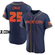 Jose Cruz Jr. Men's Houston Astros Navy Authentic 2022 City Connect Jersey