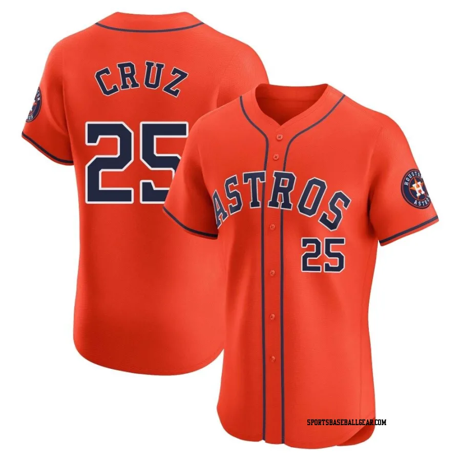 Jose Cruz Jr. Men's Houston Astros Orange Elite Alternate Vapor Premier Jersey