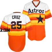 Jose Cruz Jr. Men's Houston Astros White/Orange Replica Throwback Jersey