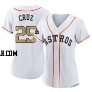 Jose Cruz Jr. Women's Houston Astros Gold Authentic White 2023 Collection Jersey