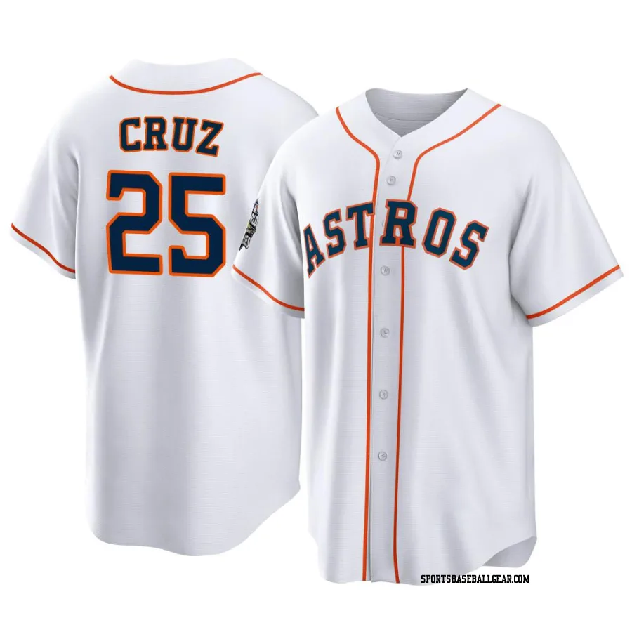 Jose Cruz Jr. Youth Houston Astros White Replica 2022 World Series Home Jersey