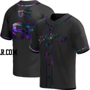 Jose Cruz Men's San Francisco Giants Black Holographic Replica Alternate Jersey