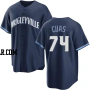 Jose Cuas Men's Chicago Cubs Navy Replica 2021 City Connect Jersey