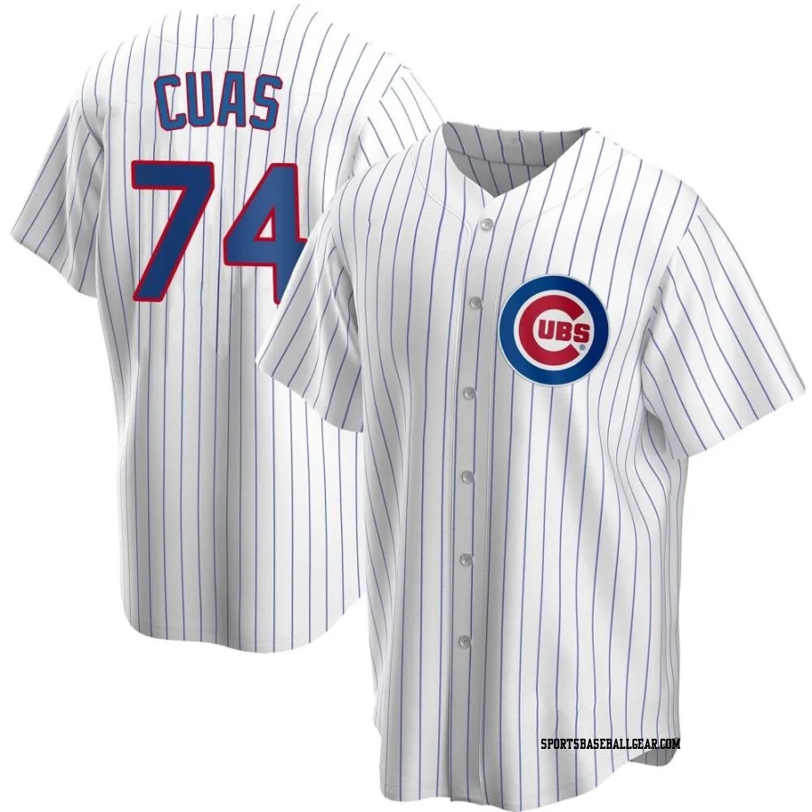 Jose Cuas Men's Chicago Cubs White Replica Home Jersey