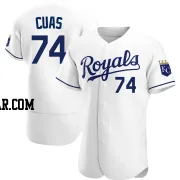 Jose Cuas Men's Kansas City Royals White Authentic Home Jersey