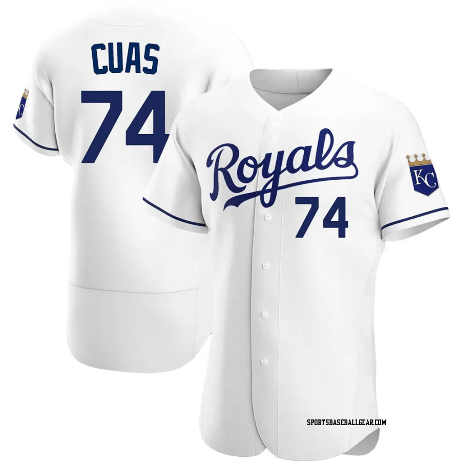 Jose Cuas Men's Kansas City Royals White Authentic Home Jersey