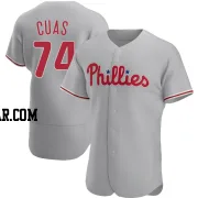 Jose Cuas Men's Philadelphia Phillies Gray Authentic Road Jersey