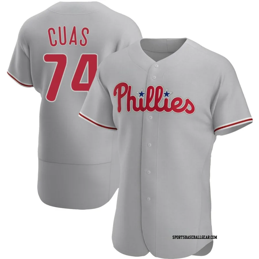 Jose Cuas Men's Philadelphia Phillies Gray Authentic Road Jersey