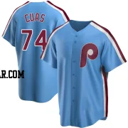 Jose Cuas Men's Philadelphia Phillies Light Blue Replica Road Cooperstown Collection Jersey