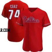 Jose Cuas Men's Philadelphia Phillies Red Authentic Alternate Jersey