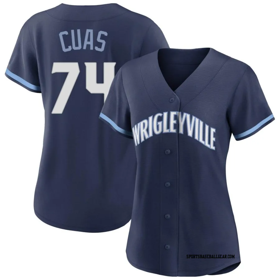 Jose Cuas Women's Chicago Cubs Navy Replica 2021 City Connect Jersey