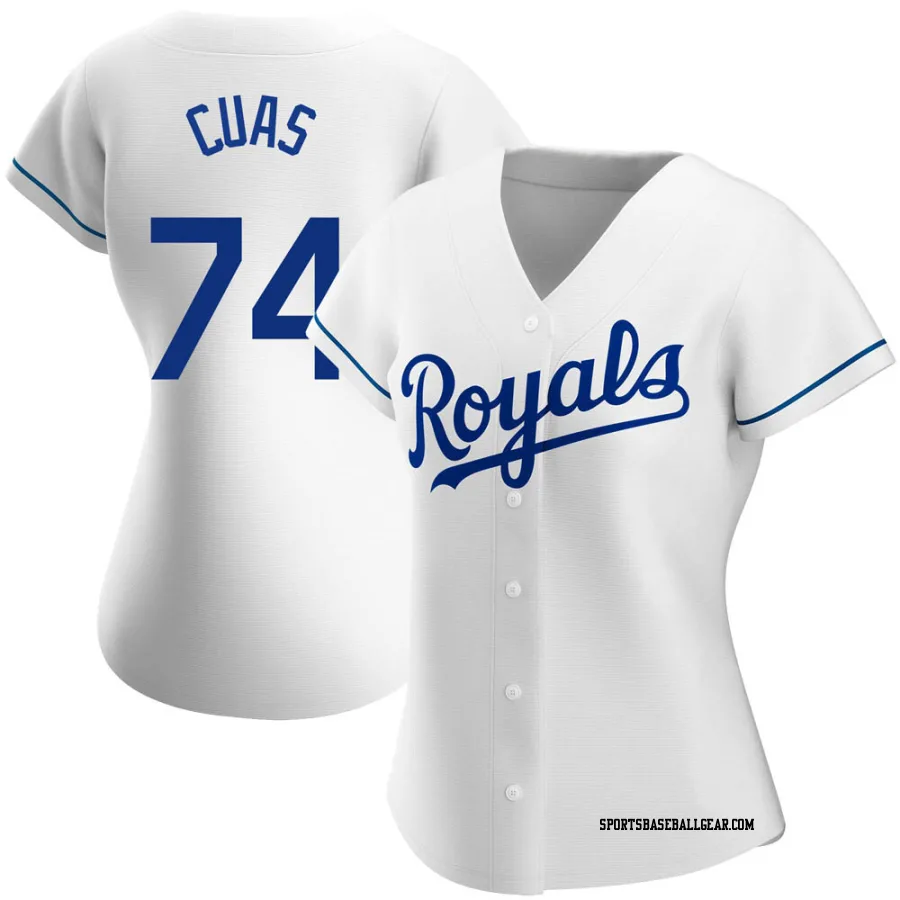 Jose Cuas Women's Kansas City Royals White Replica Home Jersey