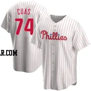 Jose Cuas Youth Philadelphia Phillies White Replica Home Jersey