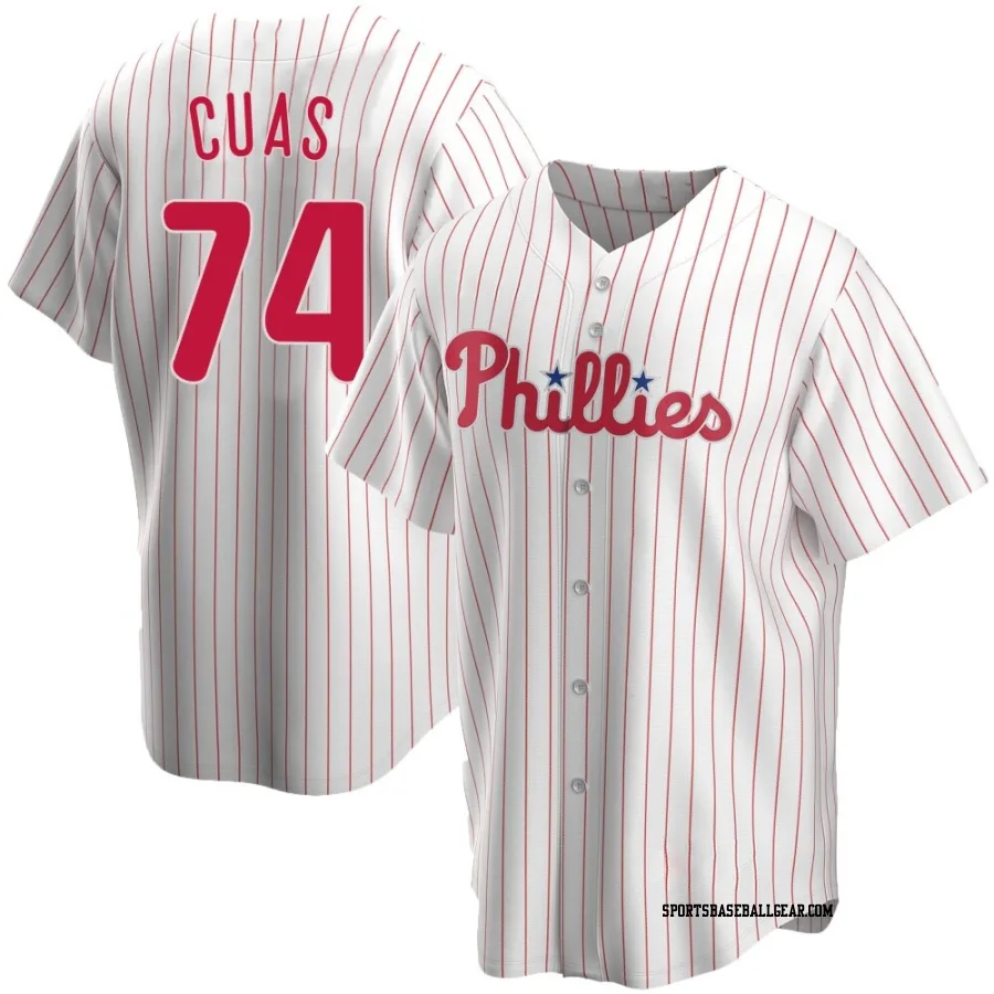 Jose Cuas Youth Philadelphia Phillies White Replica Home Jersey