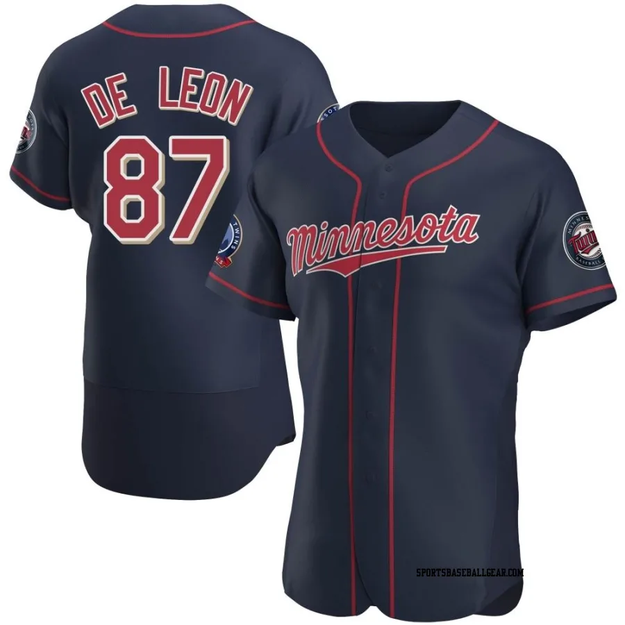 Jose De Leon Men's Minnesota Twins Navy Authentic Alternate 60th Season Jersey