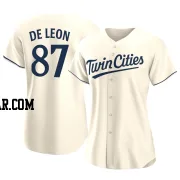 Jose De Leon Women's Minnesota Twins Cream Authentic Alternate Jersey