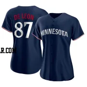 Jose De Leon Women's Minnesota Twins Navy Authentic Alternate Jersey