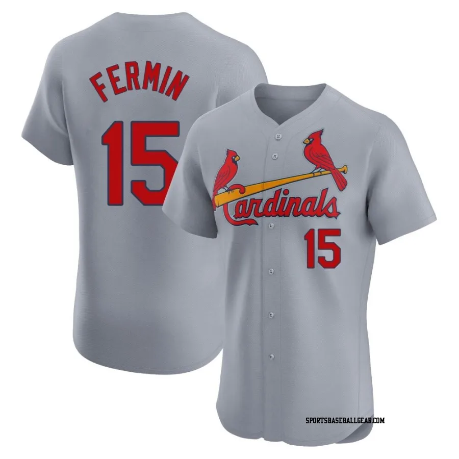 Jose Fermin Men's St. Louis Cardinals Gray Elite Road Jersey