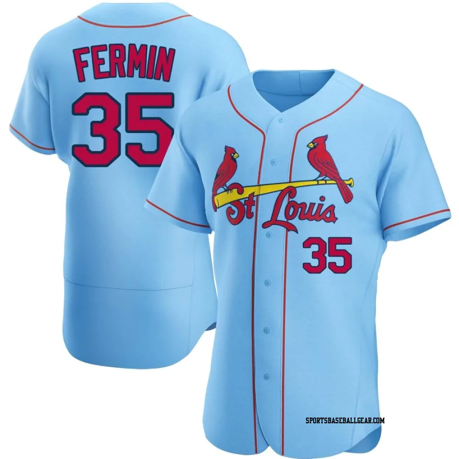 Jose Fermin Men's St. Louis Cardinals Light Blue Authentic Alternate Jersey