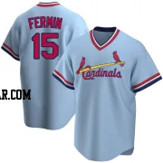 Jose Fermin Men's St. Louis Cardinals Light Blue Replica Road Cooperstown Collection Jersey