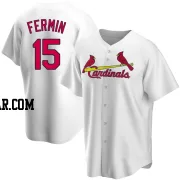 Jose Fermin Men's St. Louis Cardinals White Replica Home Jersey