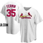 Jose Fermin Men's St. Louis Cardinals White Replica Home Jersey