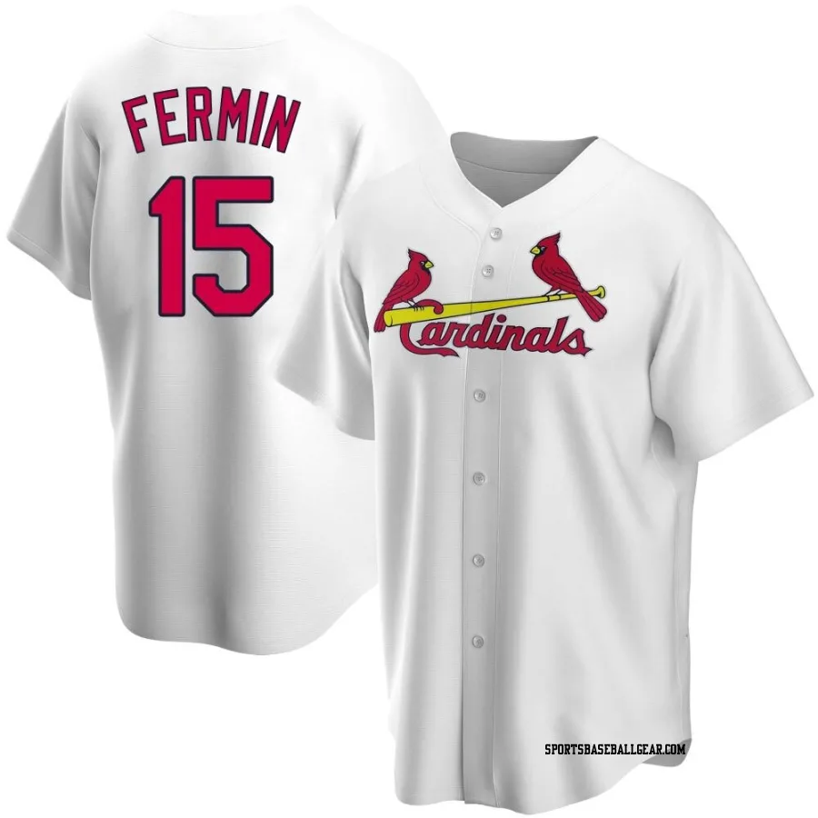 Jose Fermin Men's St. Louis Cardinals White Replica Home Jersey