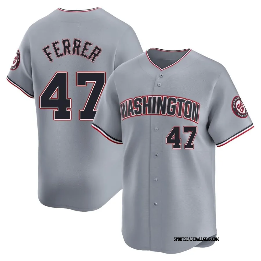 Jose Ferrer Youth Washington Nationals Gray Limited Road Jersey