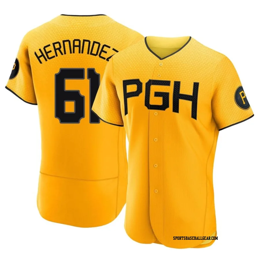 Jose Hernandez Men's Pittsburgh Pirates Gold Authentic 2023 City Connect Jersey