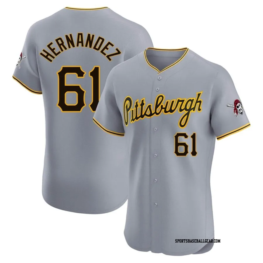 Jose Hernandez Men's Pittsburgh Pirates Gray Elite Road Jersey