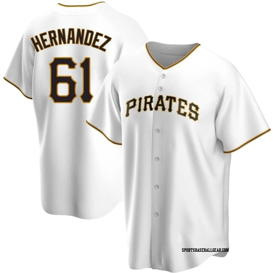 Jose Hernandez Men's Pittsburgh Pirates White Replica Home Jersey