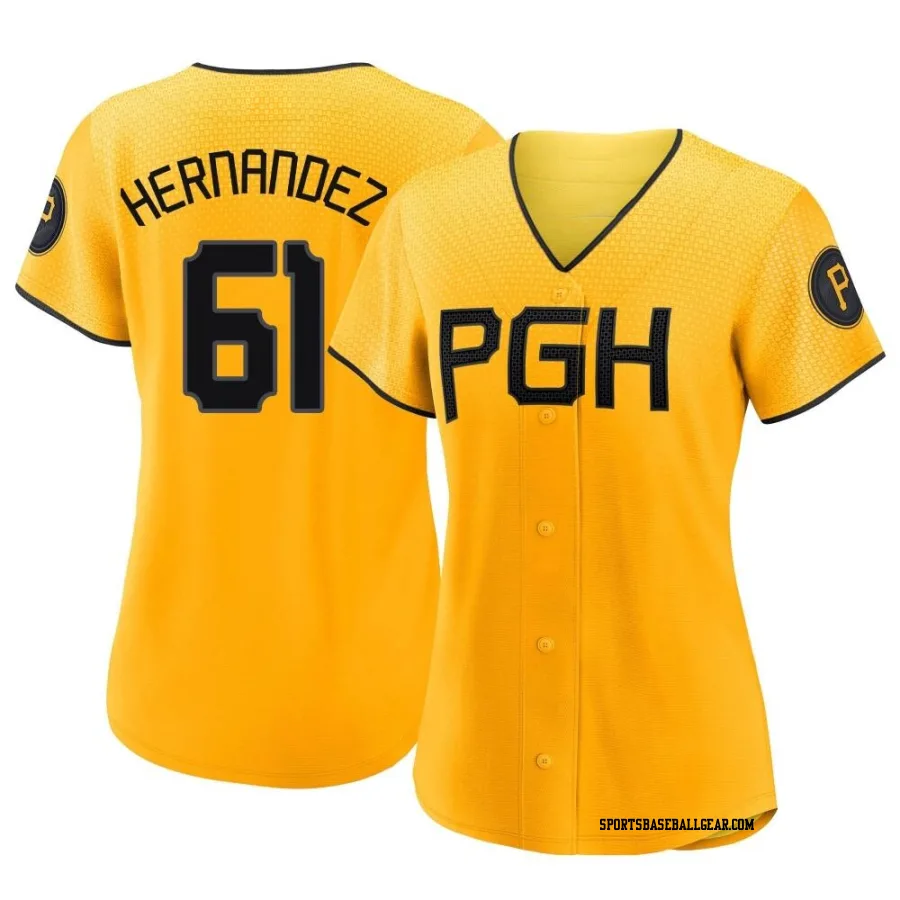 Jose Hernandez Women's Pittsburgh Pirates Gold Authentic 2023 City Connect Jersey