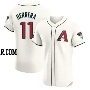 Jose Herrera Men's Arizona Diamondbacks Cream Elite Home Patch Jersey