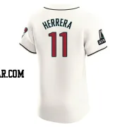 Jose Herrera Men's Arizona Diamondbacks Cream Elite Home Patch Jersey