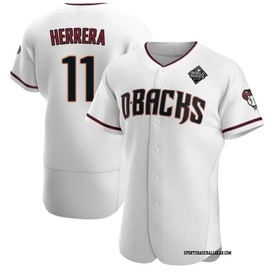 Jose Herrera Men's Arizona Diamondbacks White Authentic Crimson Home 2023 World Series Jersey